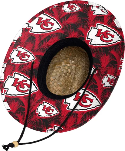 Vista 3 de FOCO Mens NFL Team Logo Floral Lifeguard Beach Straw Sun Hat