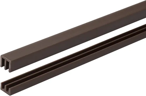 Vista 9 de Riel de puerta corredera de panel de 1/8 pulgadas, juego superior e inferior de plástico blanco de 36 pulgadas, fabricado en Estados Unidos, paquete