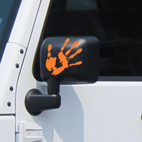 Vista 7 de Sabary 2 piezas de calcomanías de onda, señal de onda, compatible con SUV, vehículo todoterreno, para pegatinas manuales de automóviles, decoración