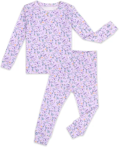 Vista 11 de moimoln 6M-8Y Pijama floral para bebé y niña pequeña, suave, modal, algodón, transpirable, ajustado, manga larga, conjunto de ropa de dormir A_baya