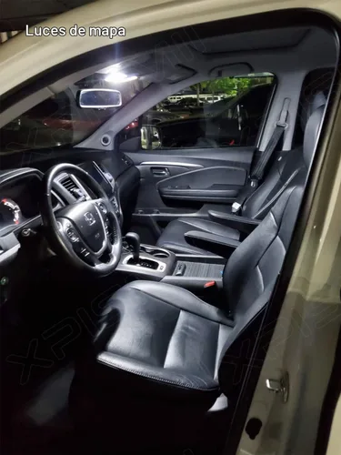 Vista 5 de Xpismii Kit de luz interior LED blanca piloto de 17 piezas, 6000 K, repuesto para Honda Pilot 2009 2010 2011 2012 2013 2014 2015, con diagrama
