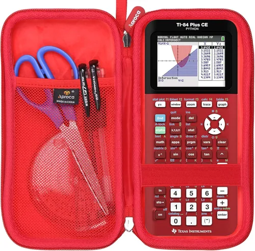 Vista 11 de Aproca Funda de calculadora compatible con calculadora gráfica de color Texas Instruments TI-84 Plus CE / TI-84 Plus / TI-83 Plus / TI-89 Titanium