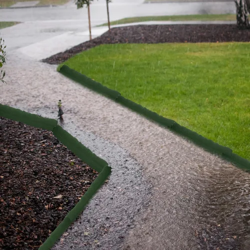Vista 5 de 4 bolsas de arena de 3 x 6 pulgadas de largo para inundaciones – Tubo de lona gruesa para protección contra inundaciones con banda elástica, tubo