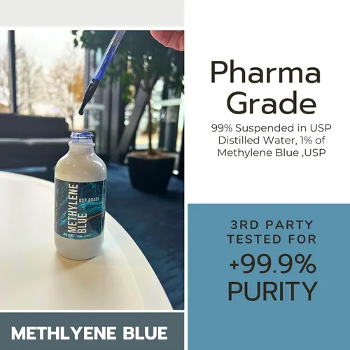 Vista 5 de JAB Labs Azul de Metileno de Grado Farmacéutico, USP Botella de 4 oz