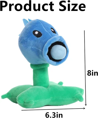Vista 4 de JHESAO 8 "Plantas de guisantes y zombies Peashooter Plush Zombies Toys PVZ Plush 1 2 Peluche suave muñeca de guisante de hielo juguete nuevo