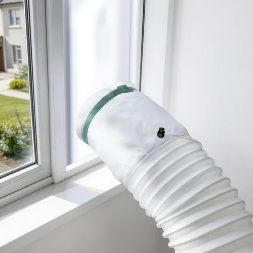Vista 8 de Sello de ventana para aire acondicionado portátil, ajustable de 24 a 35.4 pulgadas, kit de ventilación de ventana de CA, sellado 100% impermeable