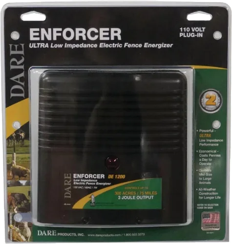 Vista 2 de Dare Products Energizer - Valla eléctrica de 110 voltios, 75 millas, color negro