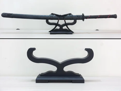 Vista 6 de Soporte de espada, soporte de espada, exhibición de soporte de espada Katana Samurai (doblar)