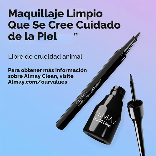 Vista 11 de Delineador líquido Almay, Marrón Precision liquid eyeliner glides on easily and provides rich, even color in one stroke. Wears up to 8HRS.