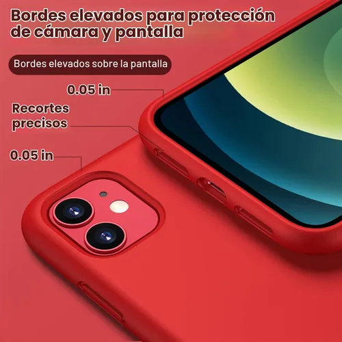 Vista 4 de CellEver - Funda de silicona resistente para iPhone 11 [protección de cámara] [revestimiento antiaceite] protección militar contra caídas