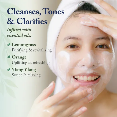 Vista 4 de Beauty Without Cruelty AHA Limpiador facial paquete de 2 – Lavado facial exfoliante con botánicos y aceites esenciales, beneficios normales a piel