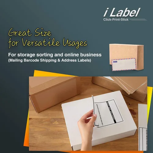 Vista 9 de 8.5" x 11" Full Sheet Label Sticker Paper for Laser & Inkjet Printers [100 Sheets,100 Labels]