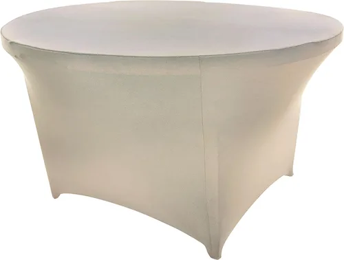 Vista 89 de Mantel de cóctel de elastano redondo de 24 pulgadas x 30 pulgadas de alto, color negro