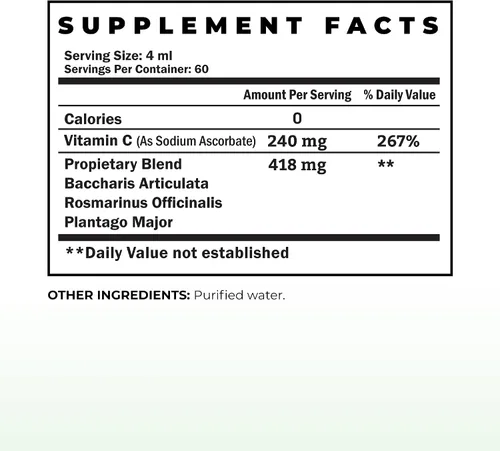 Vista 2 de Immune Bio Green Cell - 8 onzas, paquete de 2 - Apoyo al sistema inmunológico - Incluye vitamina C, carqueja, romero y plátano de hoja ancha - Sin