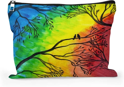 Vista 31 de Bolsa de maquillaje para mujer, Corazones de cactus de alpaca