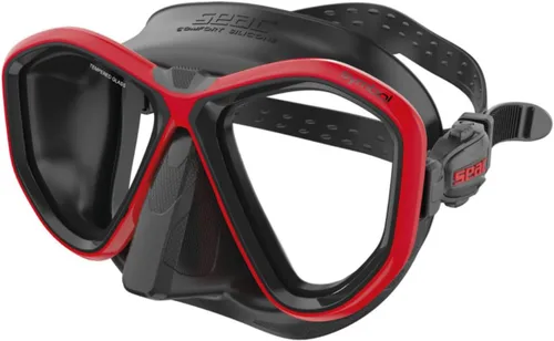 Vista 13 de Seac Símbolo, máscara de buceo hecha en Italia con dos lentes y hebilla 3D