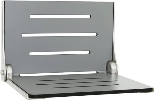 Vista 16 de Seachrome Lift-Assist Silhouette - Ducha plegable con respaldo alto, asiento de almendra con marco de bronce