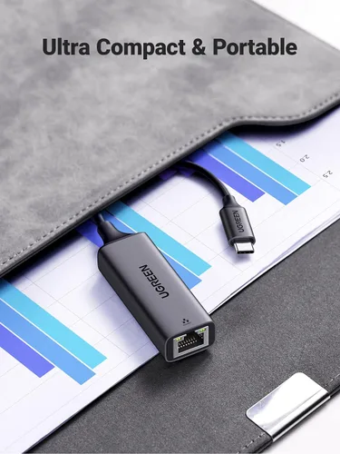 Vista 7 de UGREEN Adaptador USB C a Ethernet, 1000 Mbps, RJ45, sin controlador, compatible con Windows, MacOS, iPadOS, ChromeOS, Android, portátil, tableta