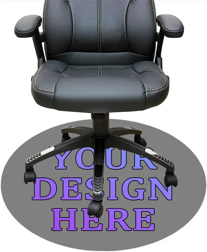 Vista 68 de Tapete redondo personalizado para silla de escritorio de oficina, diseño de tu propio logotipo de foto, texto, alfombrillas circulares