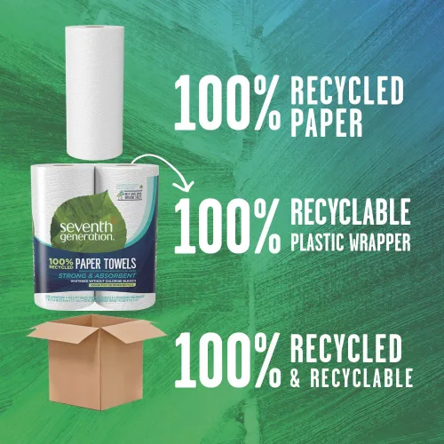 Vista 6 de Seventh Generation Toallas de papel, 100% papel reciclado, 2 capas, 2 unidades (paquete de 12)