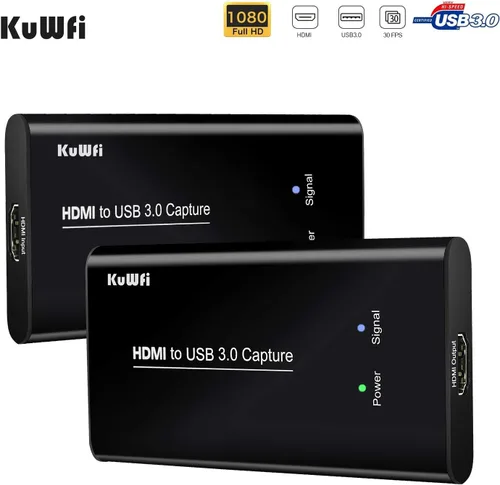 Vista 4 de KuWFi Tarjetas de captura para PC Gaming HDMI a USB3.0 Tarjetas de captura de audio y video