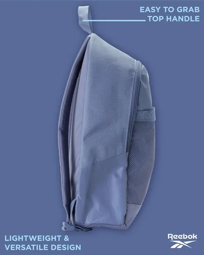 Vista 4 de Reebok Mochila Bolsa deportiva de gimnasio Rimson equipaje ligero de mano para el fin de semana Mochila casual para viajes, playa, Índigo