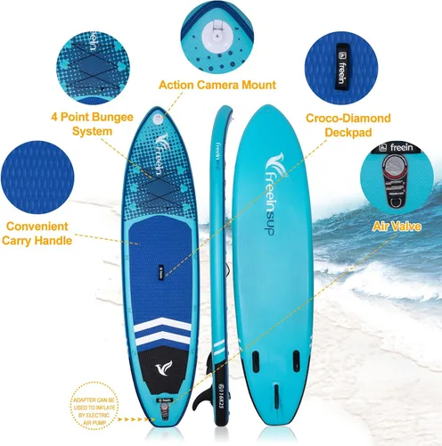 Vista 2 de Freein SUP Inflatable Stand Up Paddle Board with Kayak Seat,Paddle Boards for Adults 10'/10'6”/11', Accessories sup Pump Adaptor,sup Kayak Paddle