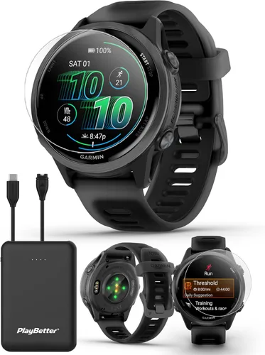 Vista 14 de Garmin Forerunner 570 Advanced GPS Running and Triathlon Smartwatch Bundle (1.850 in, Amp Yellow/Translucent Whitestone/Turquoise)