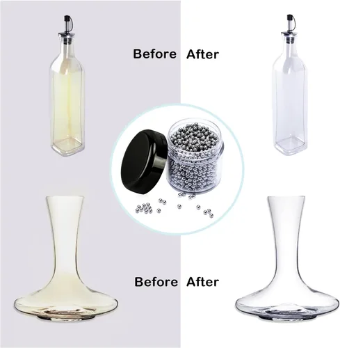 Vista 7 de 1500 cuentas de limpieza de metal reutilizables para botellas de vidrio, bolas limpiadoras de botellas de agua de acero inoxidable 304, cuentas