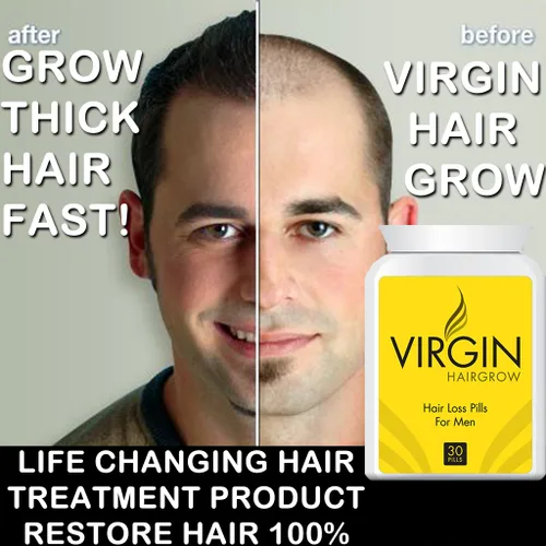 Vista 2 de Virgin La píldora de tratamiento de la calvicie y la pérdida de cabello número 1 de Hairgrow UK! por Fairtrade Int Co Ltd