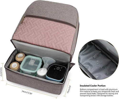 Vista 3 de Mochila para extractor de leche - Bolsa más fresca y resistente a la humedad para madre