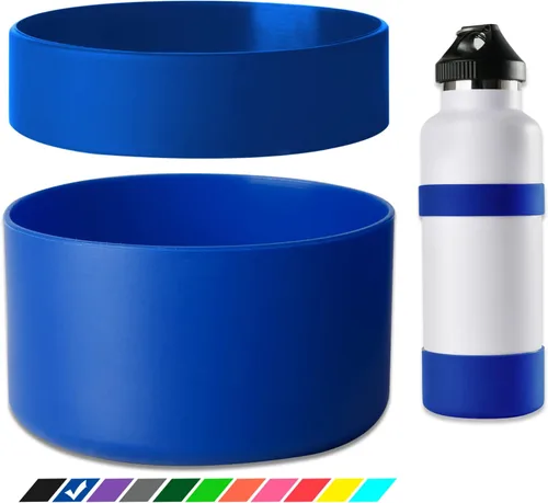 Vista 9 de Greant Funda protectora doble para botella de agua compatible con Hydro Flask, funda flexible de silicona compatible con funda Hydroflask, funda