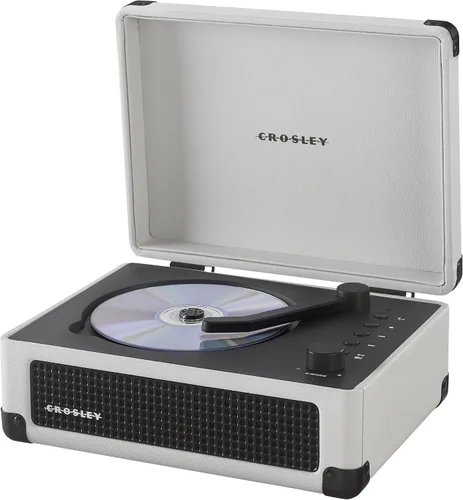 Vista 7 de Crosley CR3505DP-WF Reproductor de CD Cruiser, granja blanca Casa de campo blanca