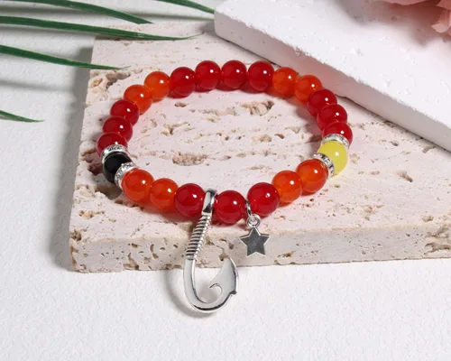Vista 3 de QqzsJewls Pulseras inspiradas en FNAF, regalos de disfraz para fanáticos del juego Fnaf, pulseras de piedra con cuentas para niños y niñas, regalos