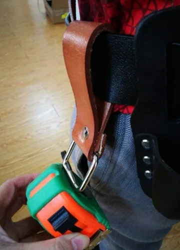 Vista 2 de Clip de cinturón de cuero para soporte de cinta métrica, taladro, herramienta de impacto, funda multiherramienta resistente