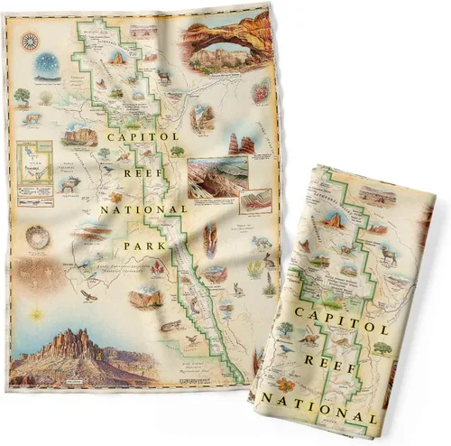 Vista 9 de Xplorer Maps 1000 Islands Map - Toalla decorativa de harina para cocina, 100% algodón, 18 x 24 pulgadas