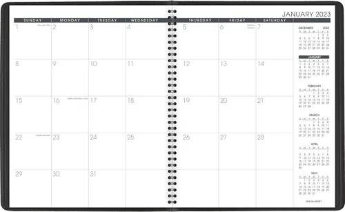Vista 2 de AT-A-GLANCE Agenda mensual 2023, 9 x 11 pulgadas, grande, 15 meses, negro (7026005)