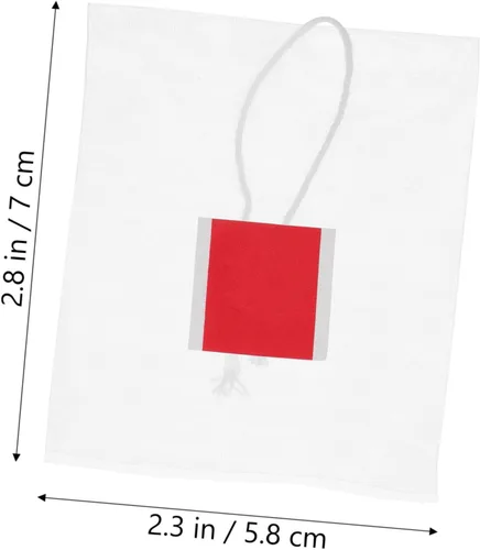 Vista 2 de SMASOLO 100pcs Nylon Bolsa de Té Filtro 2.3x2.8 in Sellado Calor Hojas Sueltas Bolsas de Colador de Té Desechable Triangular Infusor Elaboración