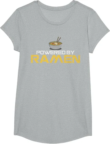 Vista 53 de Camiseta de fideos de anime japoneses Powered By Ramen, Negro, S