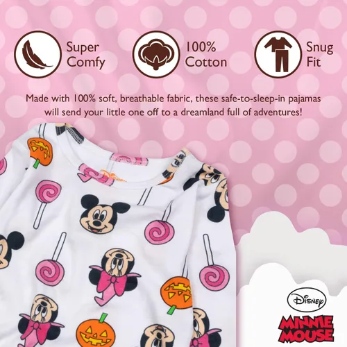 Vista 3 de Disney Conjunto de pijama de algodón ajustado de 2 piezas, suave y lindo para niños