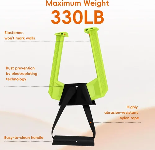 Vista 3 de Portable Pull Up Bar for Doorway,Travel Pull Up Bar,Adjustable Home Gym Equipment,Dual Handle Design for Pull-Ups,Maximum Load Capacity of 330lb, No