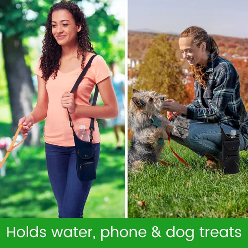 Vista 5 de Smooth Trip One Size Stretch Water Bottle Holder with Strap - Insulating Neoprene Bottle Holder for Walking with Storage and Phone Pocket, Fits up