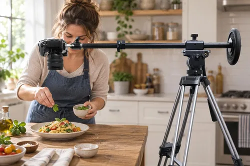 Vista 5 de Glide Gear OH 50 - Soporte superior para DSLR, iPhone, brazo de 36 pulgadas, extensión de trípode, cabeza esférica, metal resistente