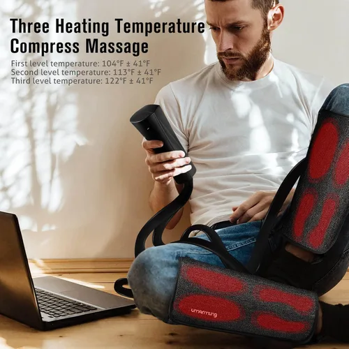 Vista 3 de Regalos para hombres, mujeres, papá, mamá, día de la madre, día del padre, Navidad, cumpleaños, masajeador de compresión de aire con calor