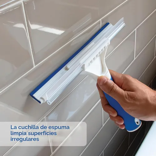 Vista 7 de Unger Professional Connect and Clean - Escobilla de ducha para vidrio y azulejos de 10 pulgadas, compatible con poste roscado estándar, suministros