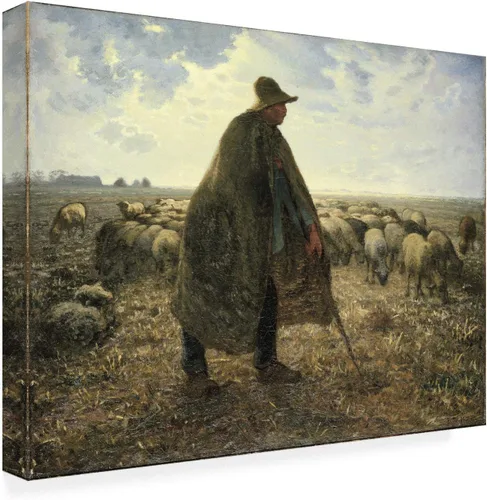 Vista 2 de Trademark Fine Art Pastor de Jean-Francois Millet, 18x24, múltiple