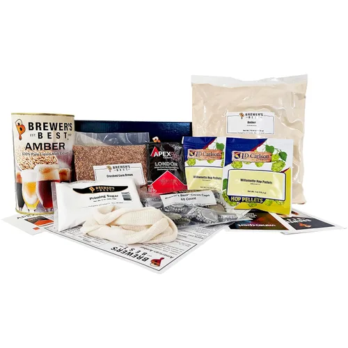 Vista 2 de Kit de ingredientes para preparación casera de cerveza Brewer's Best BIK-1007, American Amber