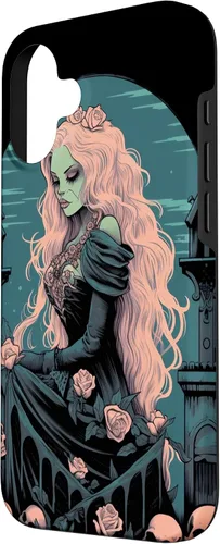 Vista 2 de Funda para iPhone 16 Gothic Girl Pastel Goth Wiccan Pagan Anime Nu Goth Grunge