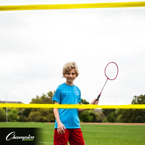 Vista 5 de Champion Sports Red deportiva ajustable: red deportiva portátil para voleibol, tenis, pickleball y bádminton, múltiples anchos