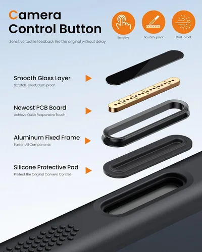 Vista 5 de BXYJY Funda magnética para iPhone Air con soporte, compatible con MagSafe, botón de control de cámara, protección completa de la lente, caída